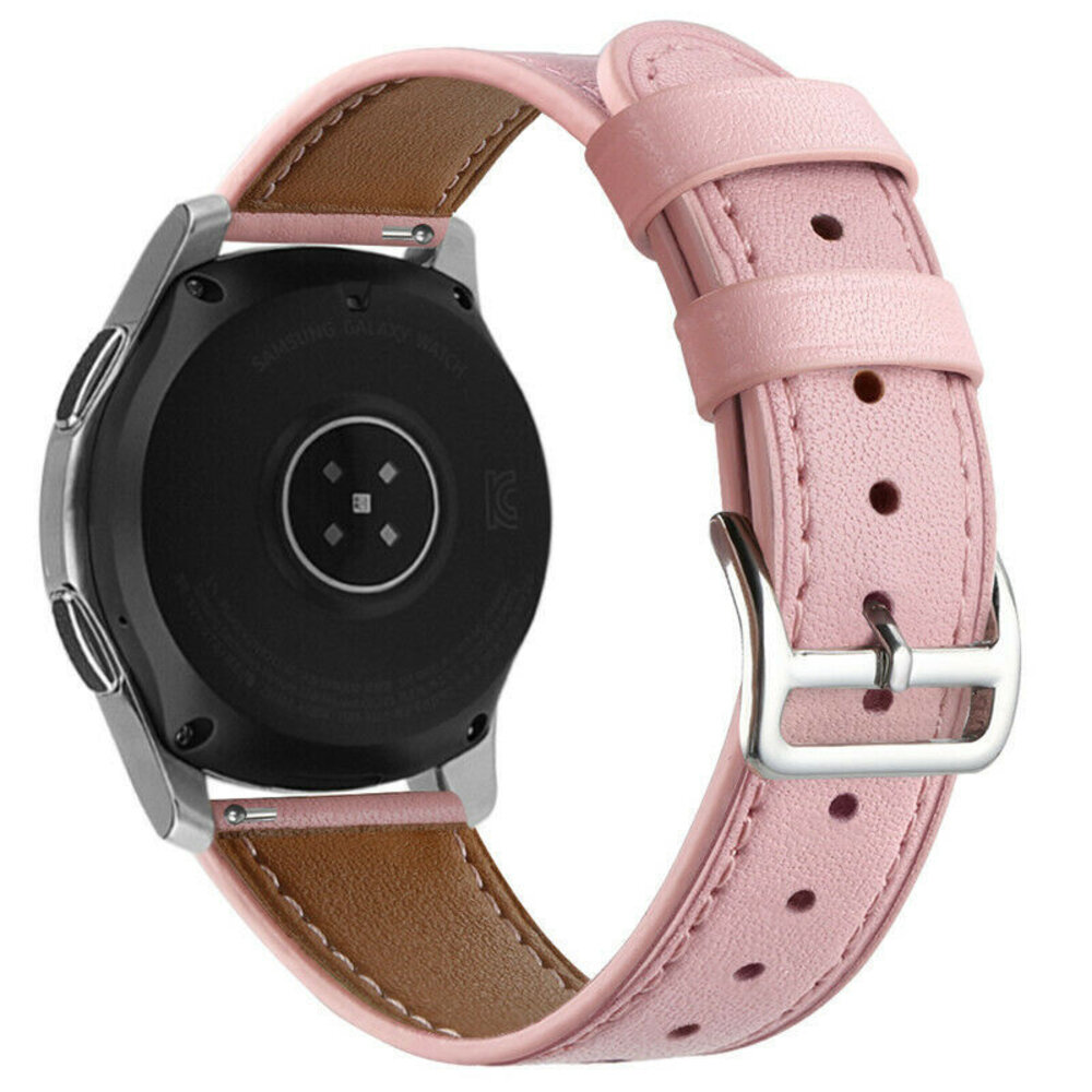 Strap-it® Strap-it Amazfit Bip 6 Lederarmband (Rosa)