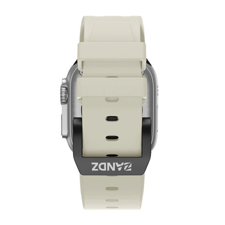 Bandz Bandz Apple Watch Silikonarmband 'Luxe Liquid' (Beige mit Schwarz) Bandz Bandz Apple Watch Silikonarmband 'Luxe Liquid' (Beige mit Schwarz)