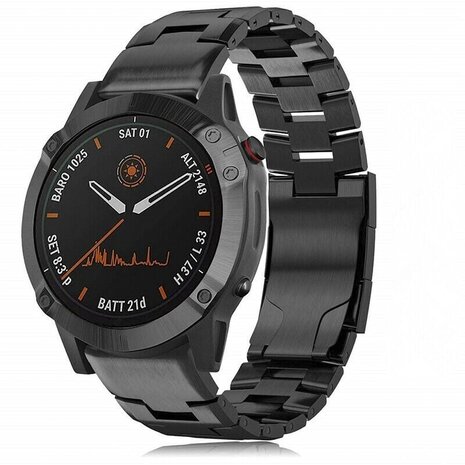Strap-it® Strap-it Garmin MARQ Titanarmband (Schwarz)
