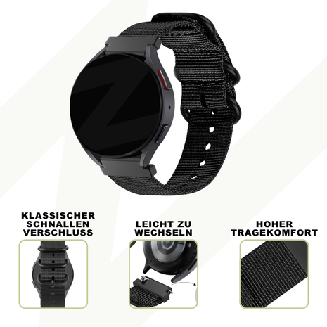Bandz Bandz Amazfit GTS 4 Nylonarmband mit Schnalle (Schwarz) Bandz Bandz Amazfit GTS 4 Nylonarmband mit Schnalle (Schwarz)