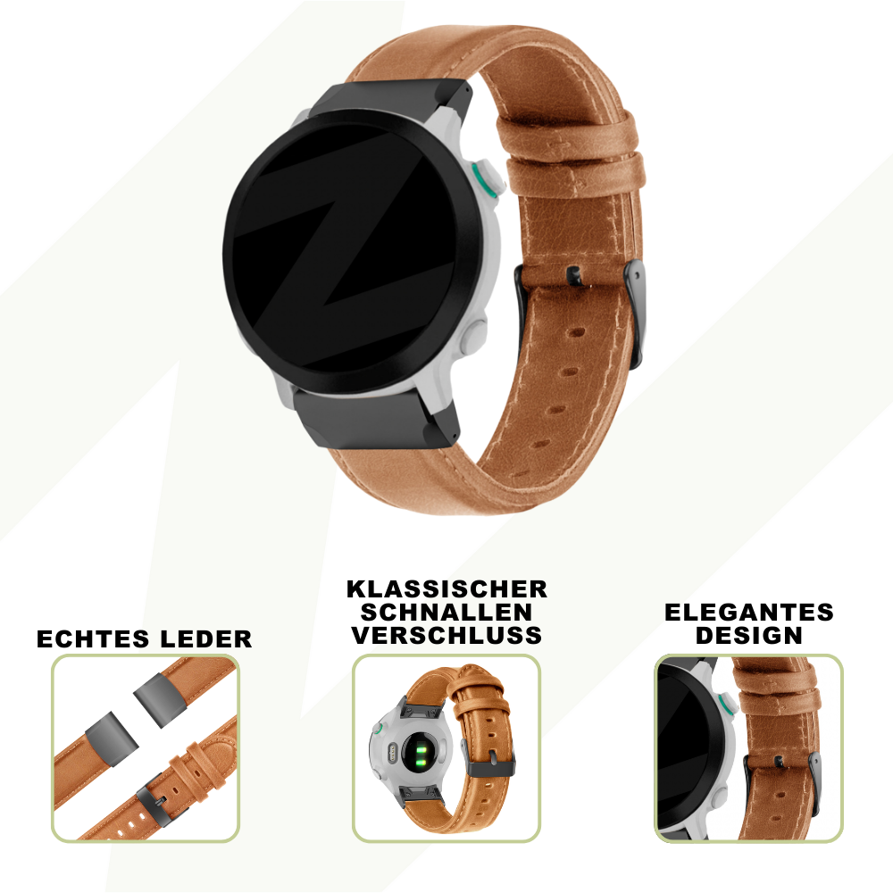 Bandz Bandz Garmin Forerunner 965 Lederarmband (Braun) Bandz Bandz Garmin Forerunner 965 Lederarmband (Braun)