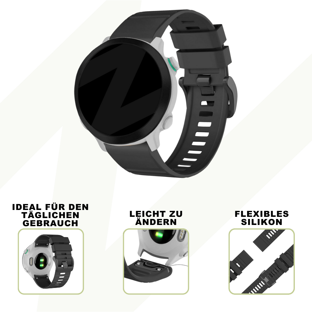 Bandz Bandz Garmin Fenix 5 / 6 Silikonarmband mit Schnallenverschluss (Schwarz) Bandz Bandz Garmin Fenix 5 / 6 Silikonarmband mit Schnallenverschluss (Schwarz)