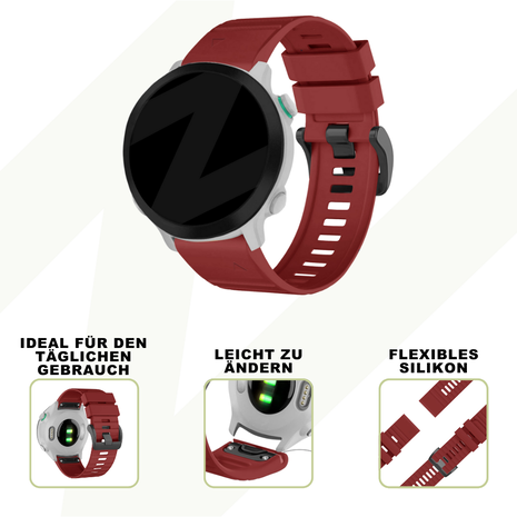 Strap-it® Bandz Garmin MARQ Silikonarmband mit Schnalle (Rot) Strap-it® Bandz Garmin MARQ Silikonarmband mit Schnalle (Rot)