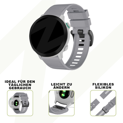 Bandz Bandz Garmin Epix Gen 2 Silikonarmband mit Schnalle (Grau) Bandz Bandz Garmin Epix Gen 2 Silikonarmband mit Schnalle (Grau)