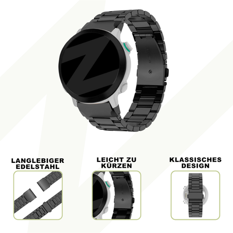 Strap-it® Bandz Garmin MARQ Stahlarmband 'Classic' (Schwarz) Strap-it® Bandz Garmin MARQ Stahlarmband 'Classic' (Schwarz)
