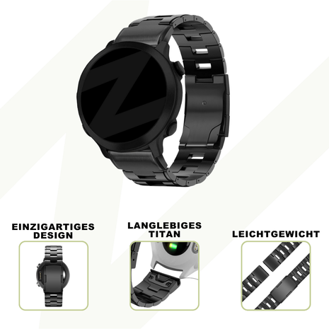 Bandz Bandz Garmin Fenix 5x / 6x Titanium Gliederband (Schwarz) Bandz Bandz Garmin Fenix 5x / 6x Titanium Gliederband (Schwarz)