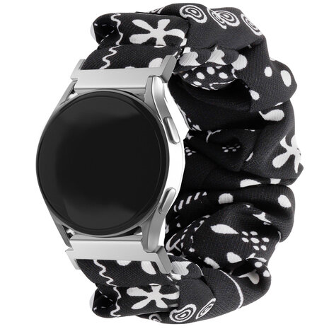 Strap-it® Strap-it Samsung Galaxy Watch 5 44mm Scrunchie Armband (Schwarz Mix)