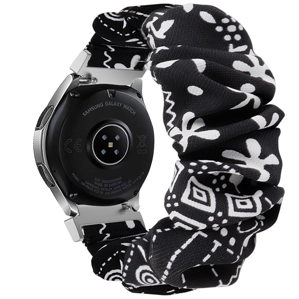 Strap-it® Strap-it Samsung Galaxy Watch 5 44mm Scrunchie Armband (Schwarz Mix)