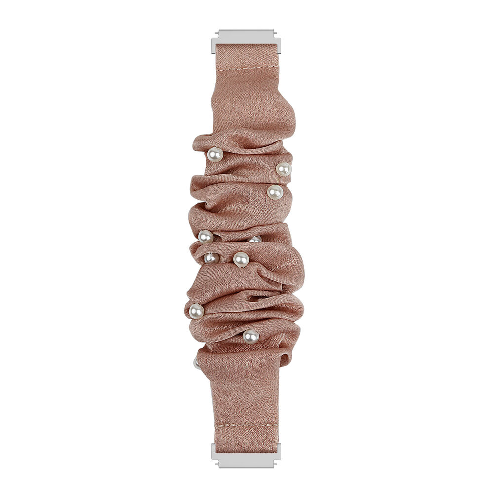 Strap-it® Strap-it Xiaomi Amazfit GTR 42mm Scrunchie Armband (Beige mit Perlen) Strap-it® Strap-it Xiaomi Amazfit GTR 42mm Scrunchie Armband (Beige mit Perlen)