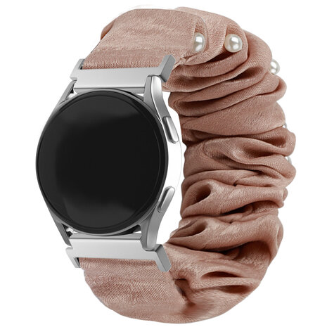 Strap-it® Strap-it Xiaomi Amazfit Bip Scrunchie Armband (Beige mit Perlen)