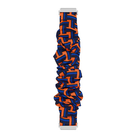Strap-it® Strap-it Samsung Galaxy Watch Active Scrunchie Armband (Schwarz/Orange/Blau) Strap-it® Strap-it Samsung Galaxy Watch Active Scrunchie Armband (Schwarz/Orange/Blau)