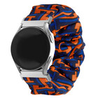 Strap-it® Strap-it Samsung Galaxy Watch 6 - 44mm Scrunchie Armband (Schwarz/Orange/Blau)