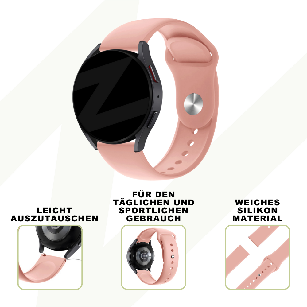 Bandz Bandz Amazfit Bip 3 (Pro) Sportarmband 'Deluxe' (Hellrosa) Bandz Bandz Amazfit Bip 3 (Pro) Sportarmband 'Deluxe' (Hellrosa)