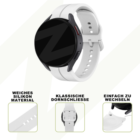 Bandz Bandz Samsung Galaxy Watch 6 - 44mm Silikon Armband 'Extreme' (Weiß) Bandz Bandz Samsung Galaxy Watch 6 - 44mm Silikon Armband 'Extreme' (Weiß)
