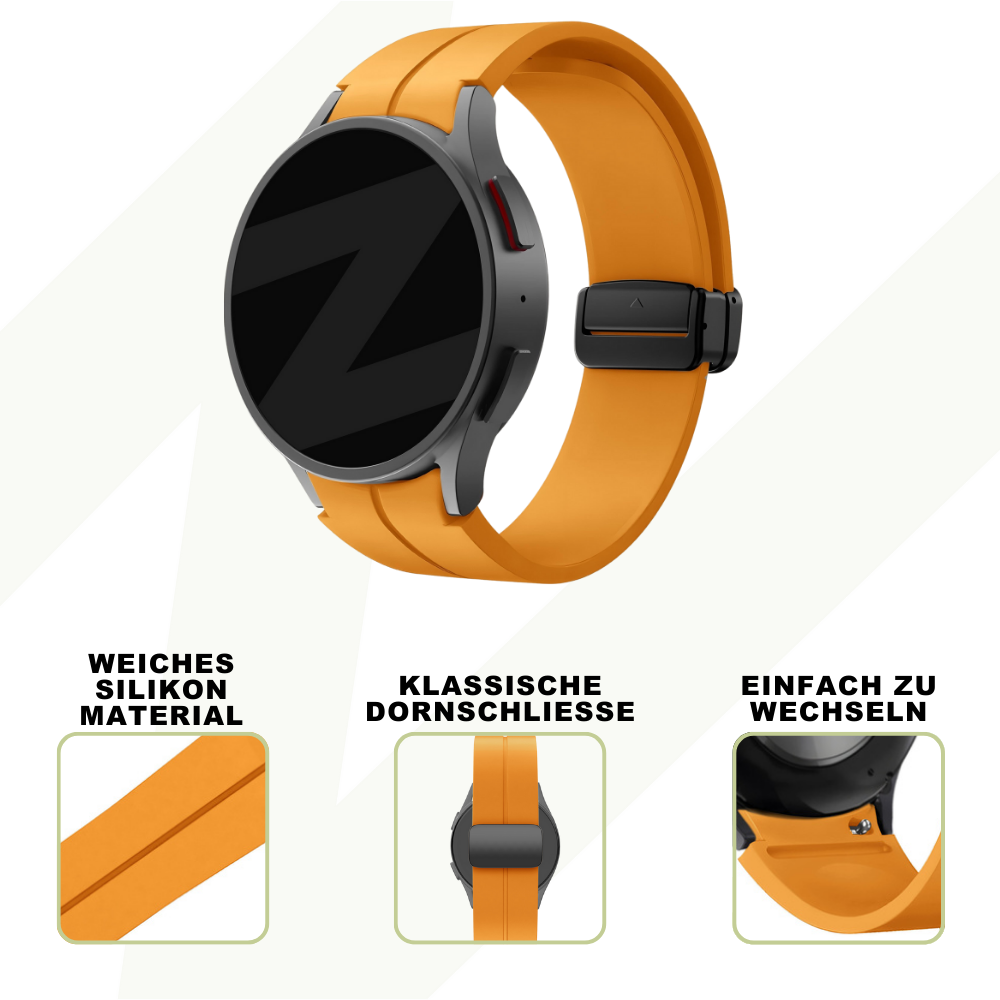 Bandz Bandz Samsung Galaxy Watch 5 - 44mm D-Buckle Silikonband (Gelb) Bandz Bandz Samsung Galaxy Watch 5 - 44mm D-Buckle Silikonband (Gelb)