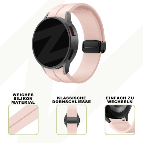 Bandz Bandz Samsung Galaxy Watch 7 - 44mm Silikonarmband mit D-Buckle (Rosa) Bandz Bandz Samsung Galaxy Watch 7 - 44mm Silikonarmband mit D-Buckle (Rosa)
