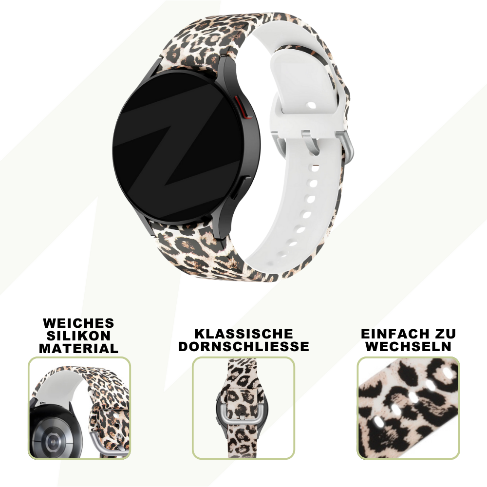 Bandz Bandz Samsung Galaxy Watch 7 - 44mm Silikonarmband 'Leopard' Bandz Bandz Samsung Galaxy Watch 7 - 44mm Silikonarmband 'Leopard'