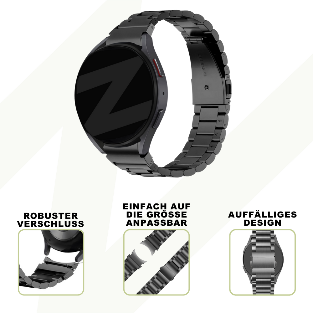 Bandz Bandz Samsung Galaxy Watch 5 Pro Klassisches Stahlenarmband (Schwarz) Bandz Bandz Samsung Galaxy Watch 5 Pro Klassisches Stahlenarmband (Schwarz)