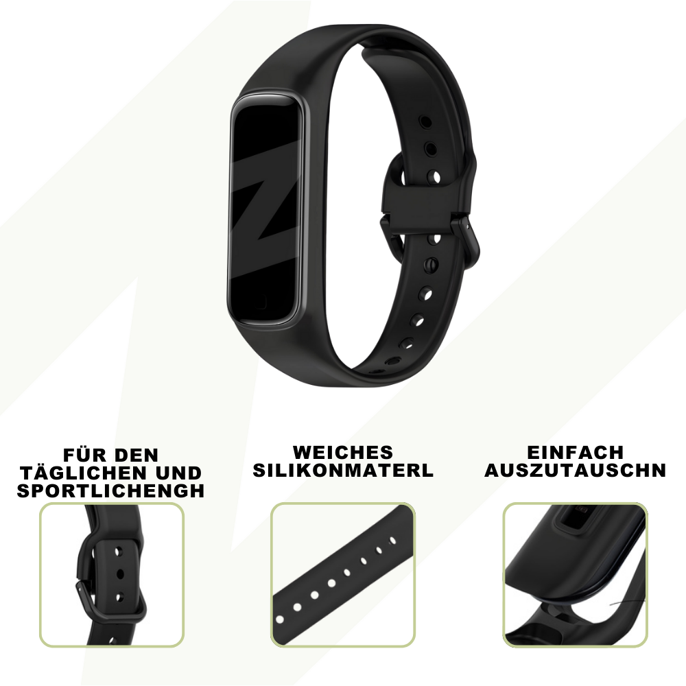 Bandz Bandz Samsung Galaxy Fit 2 Silikonarmband mit Schnallenverschluss (Schwarz) Bandz Bandz Samsung Galaxy Fit 2 Silikonarmband mit Schnallenverschluss (Schwarz)