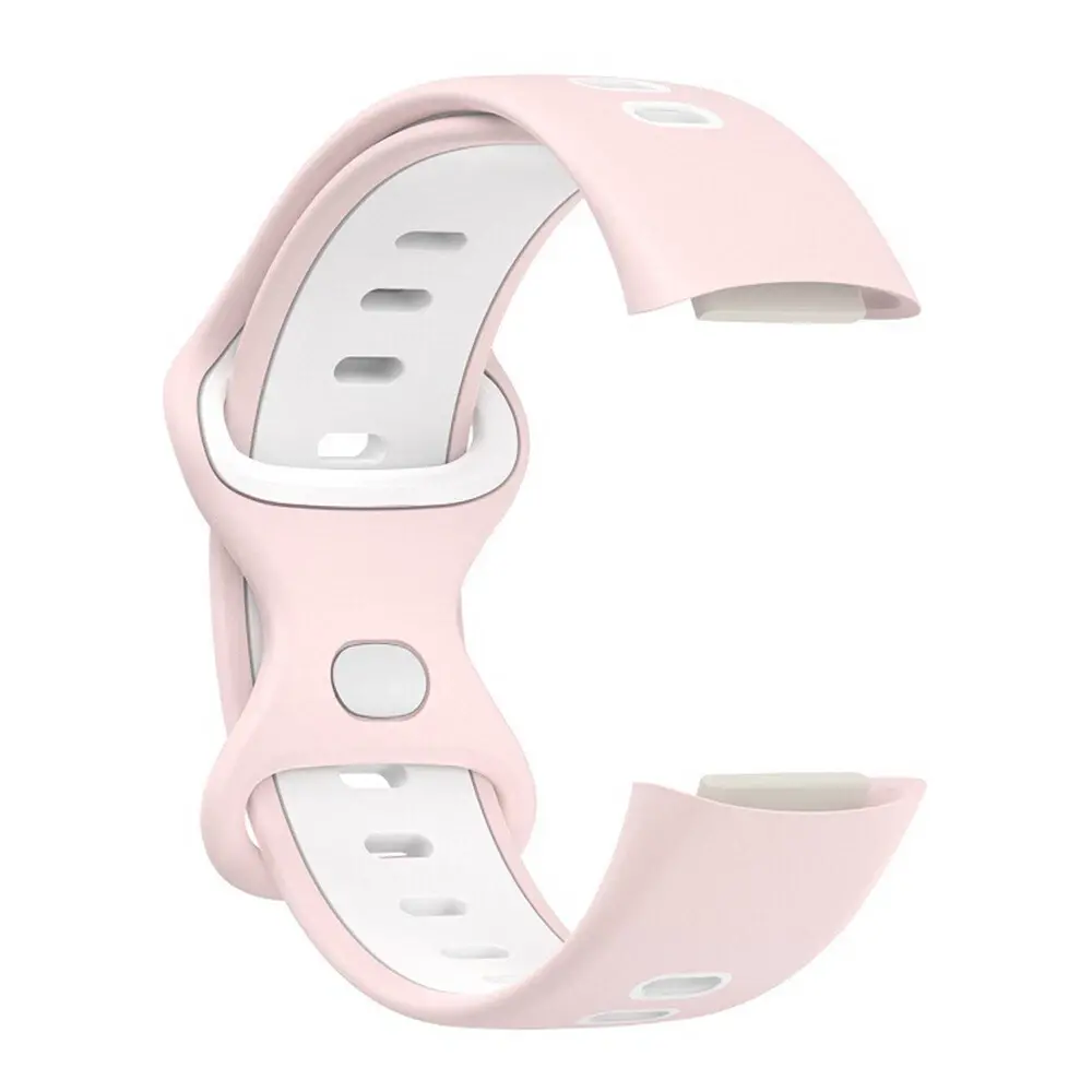 Strap-it® Strap-it Fitbit Charge 5 Sportarmband (Rosa/Weiß) Strap-it® Strap-it Fitbit Charge 5 Sportarmband (Rosa/Weiß)