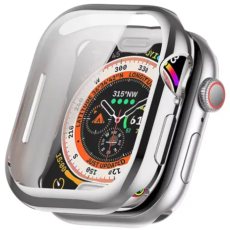 Strap-it® Strap-it Apple Watch 10 TPU Hülle (Silber)