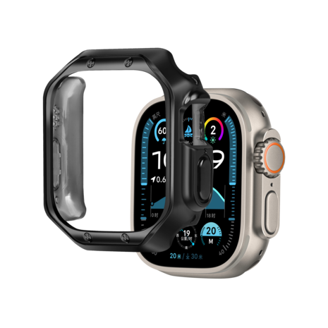 Bandz Bandz Apple Watch Ultra - 49mm galvanisiertes TPU-Gehäuse (Schwarz) Bandz Bandz Apple Watch Ultra - 49mm galvanisiertes TPU-Gehäuse (Schwarz)