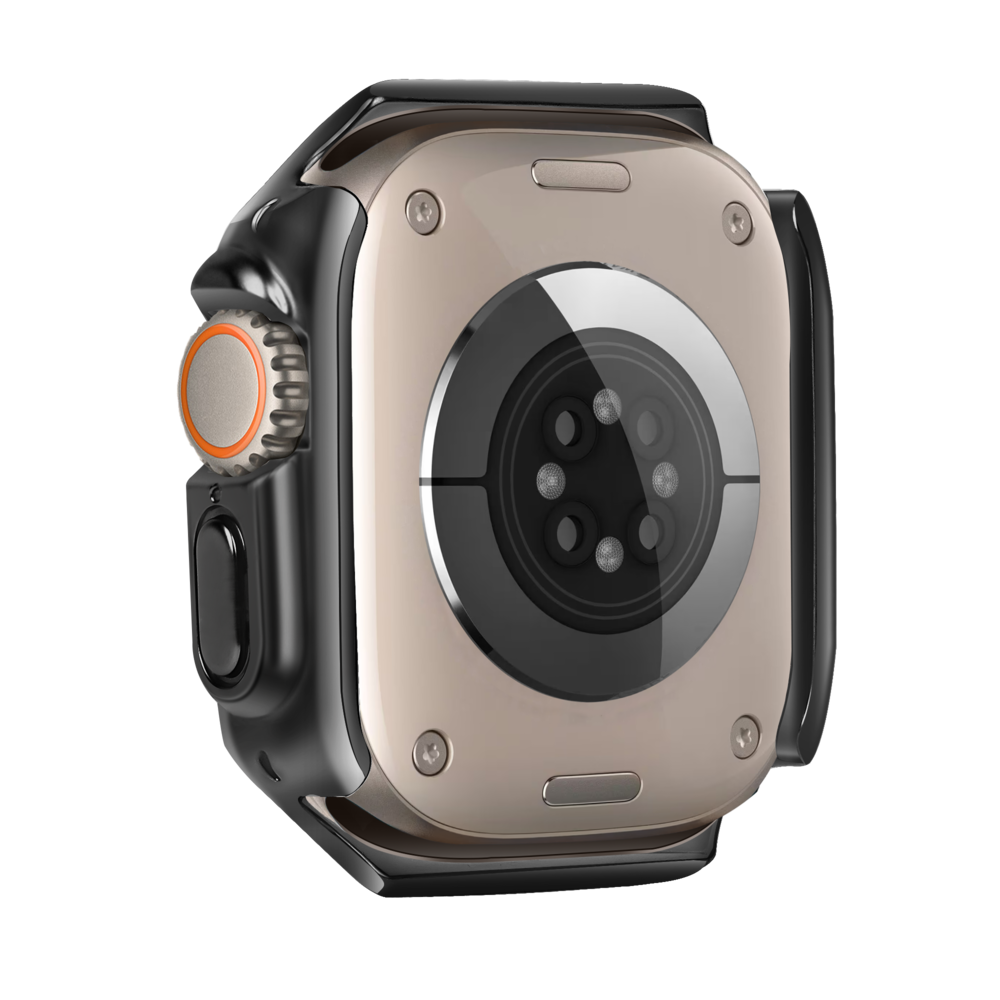 Bandz Bandz Apple Watch Ultra - 49mm galvanisiertes TPU-Gehäuse (Schwarz) Bandz Bandz Apple Watch Ultra - 49mm galvanisiertes TPU-Gehäuse (Schwarz)