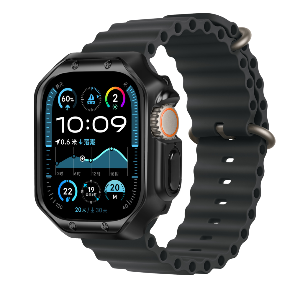 Bandz Bandz Apple Watch Ultra - 49mm galvanisiertes TPU-Gehäuse (Schwarz) Bandz Bandz Apple Watch Ultra - 49mm galvanisiertes TPU-Gehäuse (Schwarz)