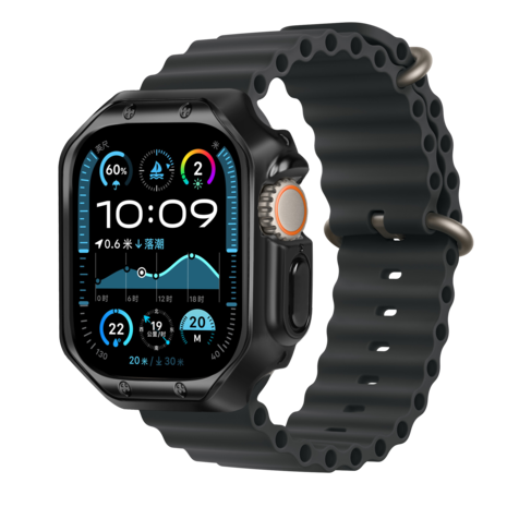 Bandz Bandz Apple Watch Ultra - 49mm galvanisiertes TPU-Gehäuse (Schwarz) Bandz Bandz Apple Watch Ultra - 49mm galvanisiertes TPU-Gehäuse (Schwarz)