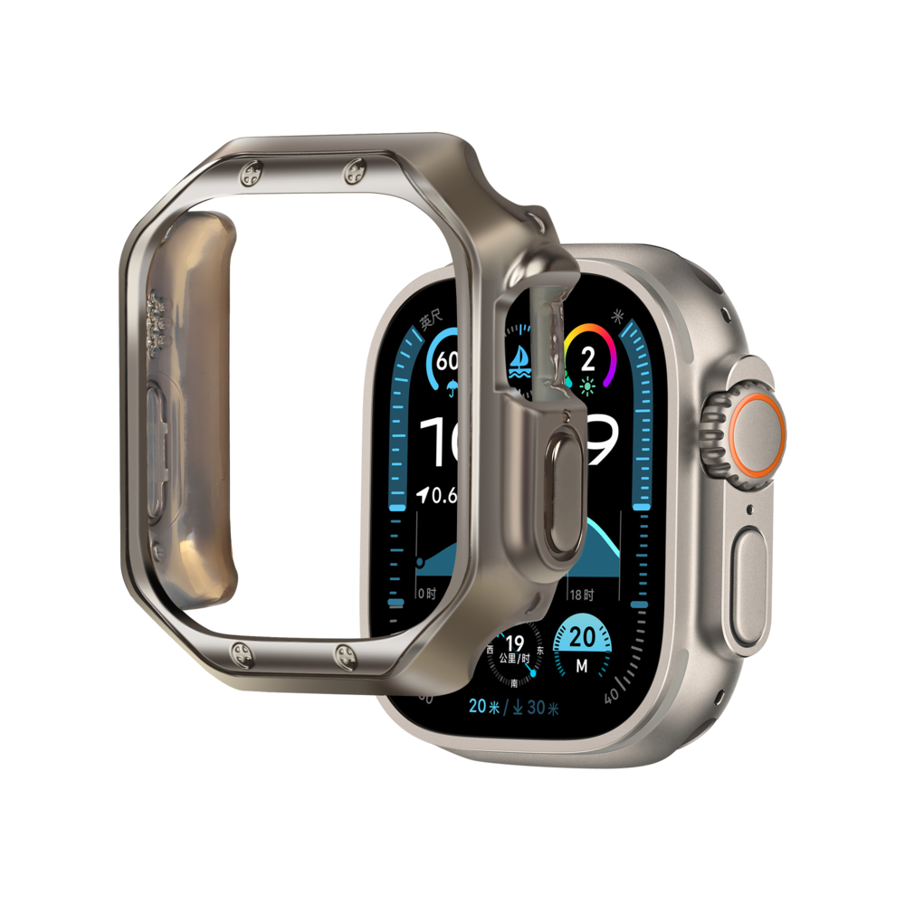 Bandz Bandz Apple Watch Ultra - 49mm galvanisiertes TPU-Gehäuse (Titan) Bandz Bandz Apple Watch Ultra - 49mm galvanisiertes TPU-Gehäuse (Titan)