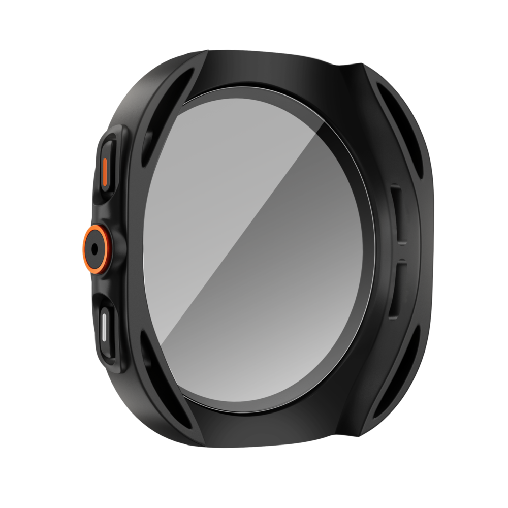 Bandz Bandz Samsung Galaxy Watch 7 - 44mm Square PC-Gehäuse mit Glas (Schwarz)