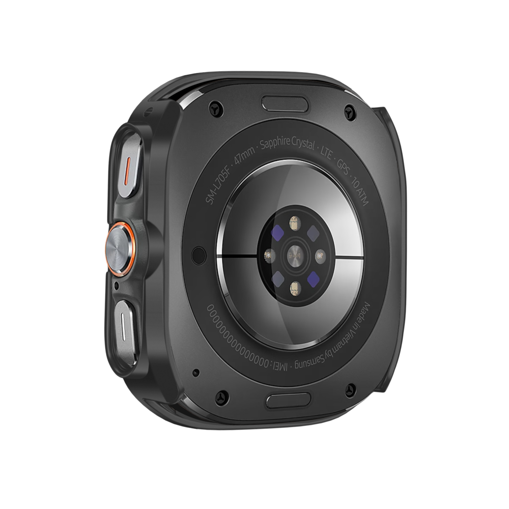 Bandz Bandz Samsung Galaxy Watch Ultra Bezel PC Hülle (Schwarz mit Orange) Bandz Bandz Samsung Galaxy Watch Ultra Bezel PC Hülle (Schwarz mit Orange)