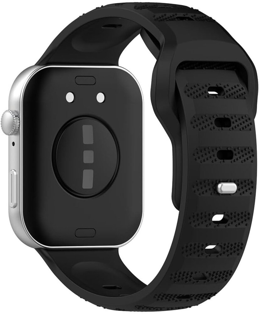 Strap-it® Strap-it Huawei Watch Fit 4 Outdoor Silikonarmband (Schwarz)