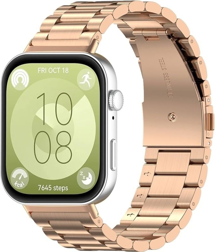Strap-it® Strap-it Huawei Watch Fit 4 Stahlarmband (Rosé Gold) Strap-it® Strap-it Huawei Watch Fit 4 Stahlarmband (Rosé Gold)