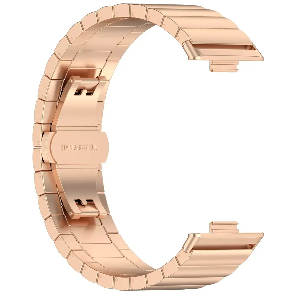 Strap-it® Strap-it Huawei Watch Fit 4 luxus Metallarmband (Rosé Gold)
