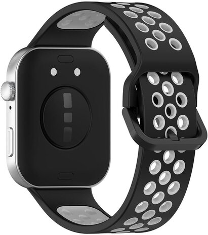 Strap-it® Strap-it Huawei Watch Fit 4 Pro Sportarmband (Schwarz/Grau)