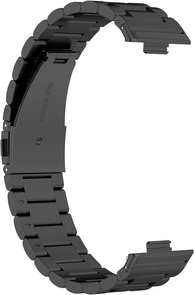 Strap-it® Strap-it Huawei Watch Fit 4 Pro Stahlarmband (Schwarz) Strap-it® Strap-it Huawei Watch Fit 4 Pro Stahlarmband (Schwarz)