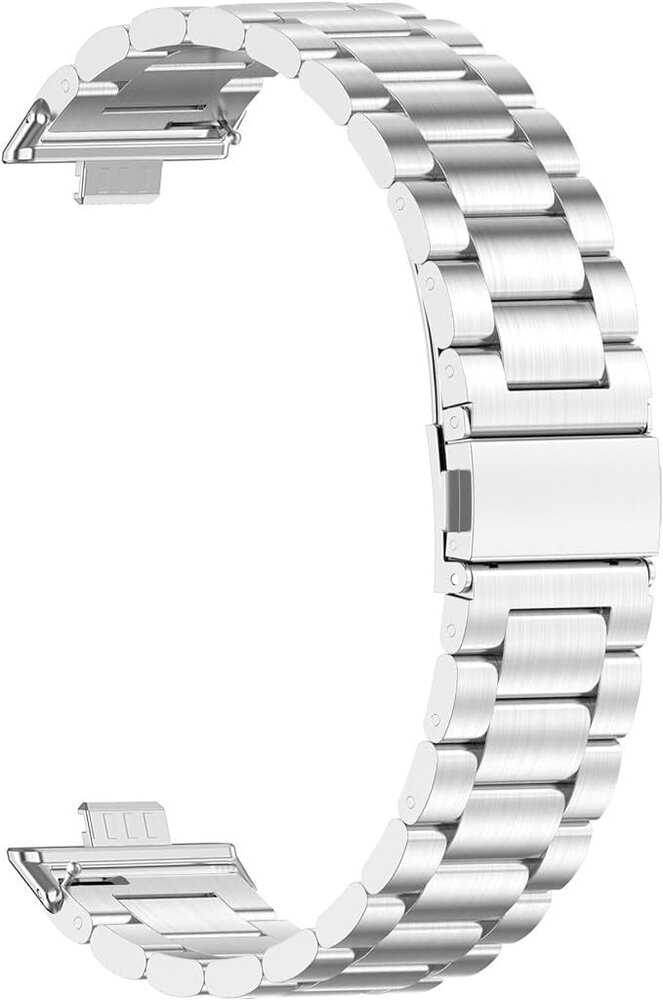 Strap-it® Strap-it Huawei Watch Fit 4 Pro Stahlarmband (Silber) Strap-it® Strap-it Huawei Watch Fit 4 Pro Stahlarmband (Silber)