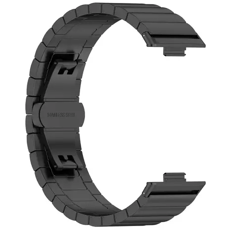 Strap-it® Strap-it Huawei Watch Fit 4 Pro luxus Metallarmband (Schwarz)