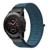 Strap-it® Garmin Forerunner 970 Nylon Armband (Grau-Blau) Strap-it® Garmin Forerunner 970 Nylon Armband (Grau-Blau)