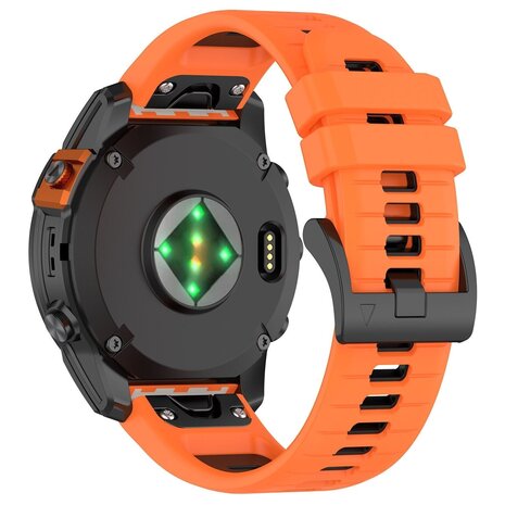 Strap-it® Strap-it Garmin Forerunner 970 Sport Schnallenarmband (Orange/Schwarz)