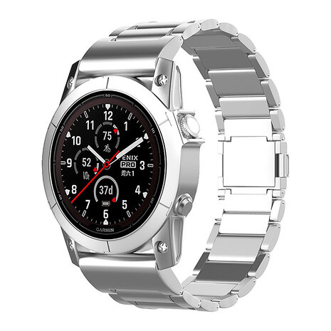Strap-it® Strap-it Garmin Forerunner 970 magnetisches Titanarmband (Silber)