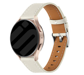 Strap-it® Huawei Watch GT 4 - 41mm 'One Push' Lederarmband (Beige)