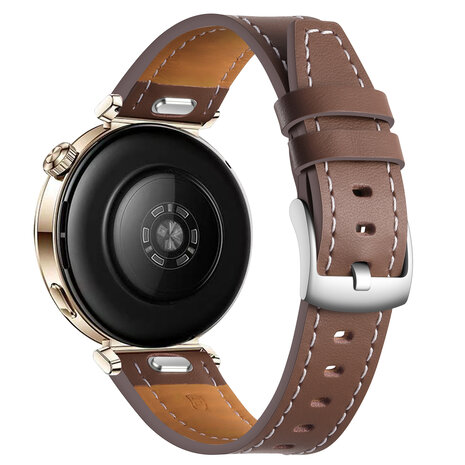 Strap-it® Strap-it Huawei Watch GT 5 - 41mm 'One Push' Lederarmband (Dunkelbraun) Strap-it® Strap-it Huawei Watch GT 5 - 41mm 'One Push' Lederarmband (Dunkelbraun)