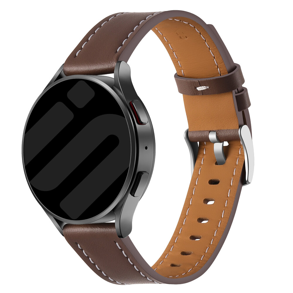 Strap-it® Strap-it Samsung Galaxy Watch 7 - 44mm 'One Push' Lederarmband (Dunkelbraun) Strap-it® Strap-it Samsung Galaxy Watch 7 - 44mm 'One Push' Lederarmband (Dunkelbraun)