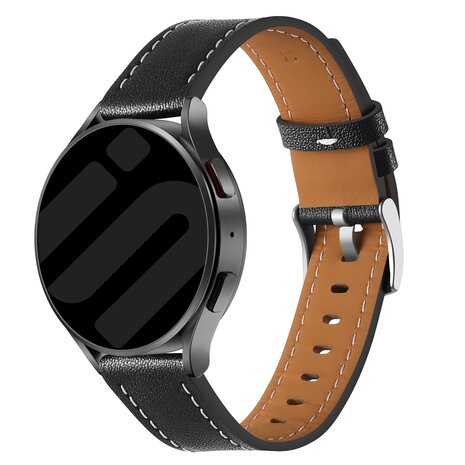 Strap-it® Strap-it Huawei Watch GT 3 42mm 'One Push' Lederarmband (Schwarz) Strap-it® Strap-it Huawei Watch GT 3 42mm 'One Push' Lederarmband (Schwarz)