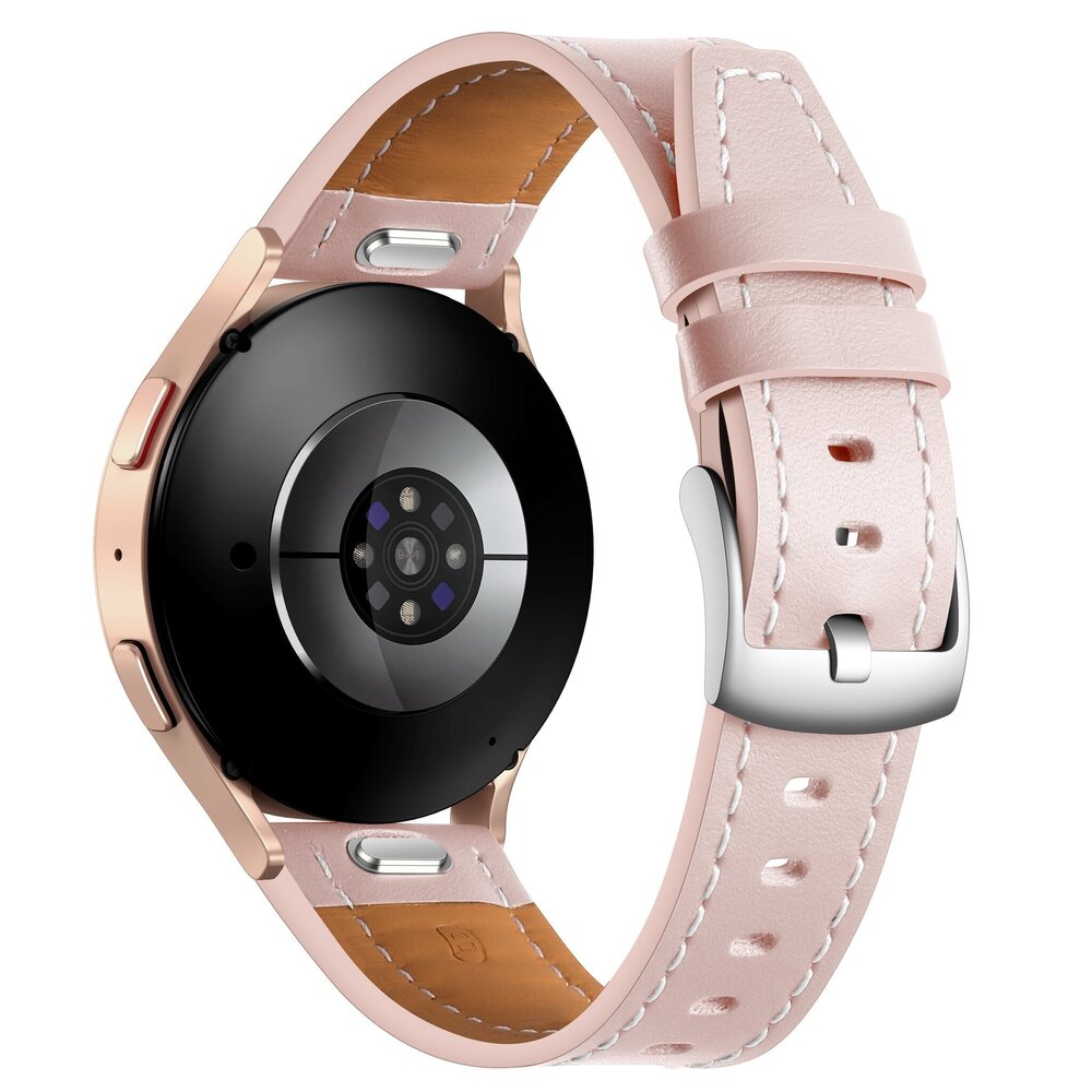 Strap-it® Strap-it Amazfit Active 'One Push' Lederarmband (Hellrosa) Strap-it® Strap-it Amazfit Active 'One Push' Lederarmband (Hellrosa)
