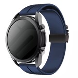 Strap-it® Huawei Watch 5 - 46mm Silikonarmband mit P-Schnalle (Dunkelblau)