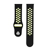 Strap-it® Strap-it Huawei Watch 5 - 42mm Sport Armband (Schwarz/Gelb) Strap-it® Strap-it Huawei Watch 5 - 42mm Sport Armband (Schwarz/Gelb)