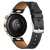 Strap-it® Strap-it Huawei Watch 5 - 42mm 'one push' Lederarmband (Schwarz) Strap-it® Strap-it Huawei Watch 5 - 42mm 'one push' Lederarmband (Schwarz)